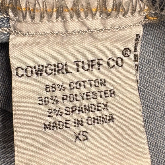 Cowgirl tuff Co. Blue Denim Pullover Shirt Blouse Women's XS - Picture 7 of 7